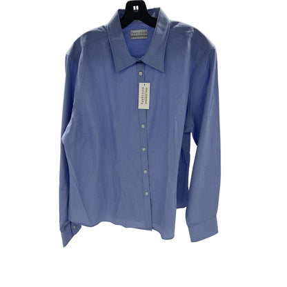Van Heusen Womens Blue Button Up Size 20-22 XXL