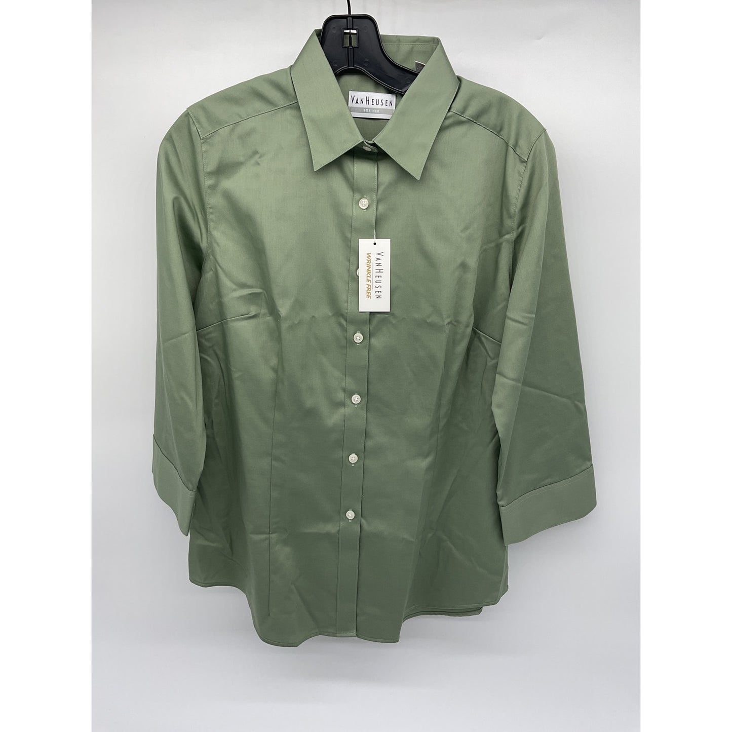 Van Heusen Women’s Button-Up Dress Shirt L (8–10)