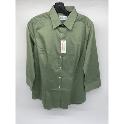 Van Heusen Women’s Button-Up Dress Shirt L (8–10)