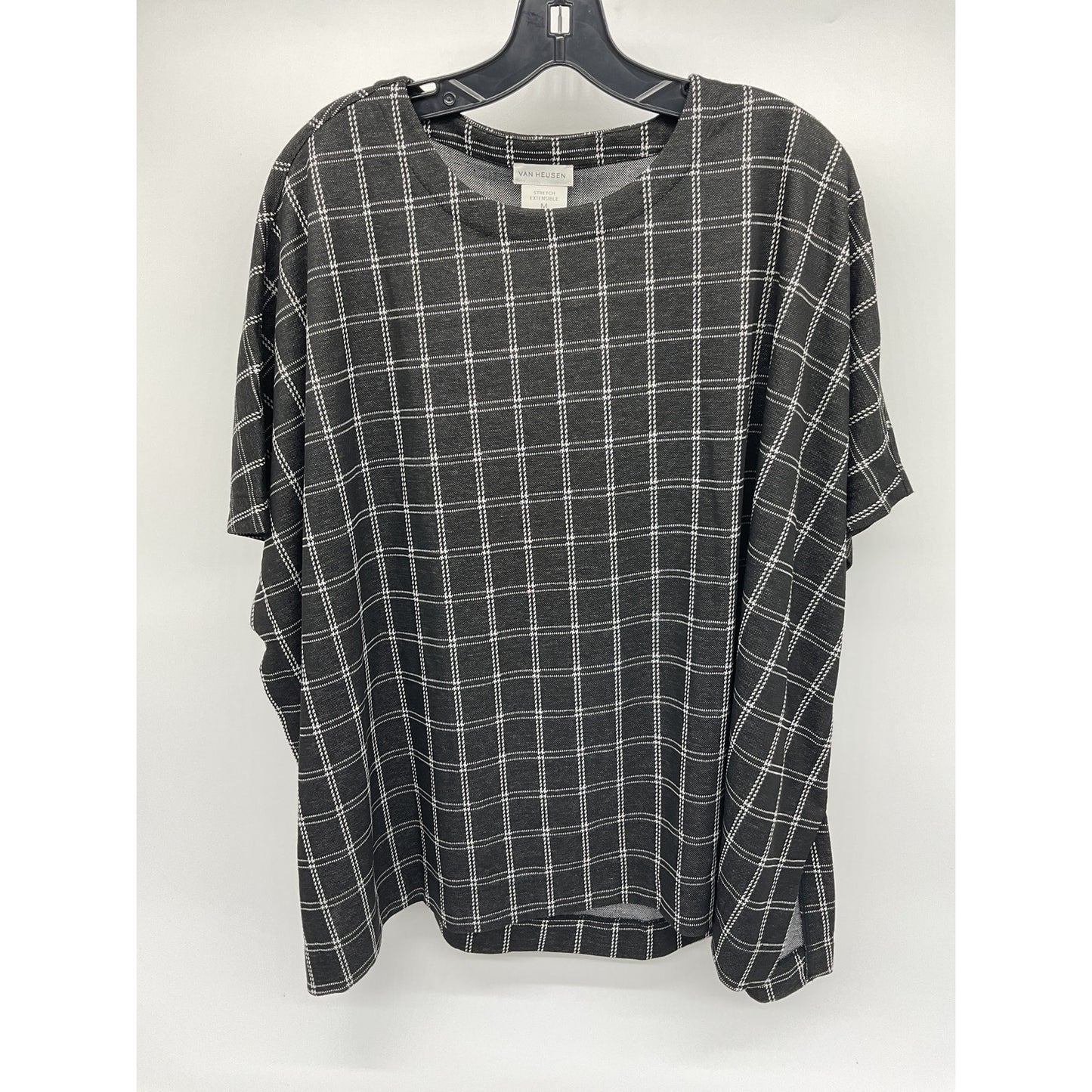 Van Heusen Women’s Plaid Stretch Top – M