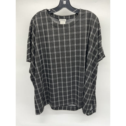 Van Heusen Women’s Plaid Stretch Top – M