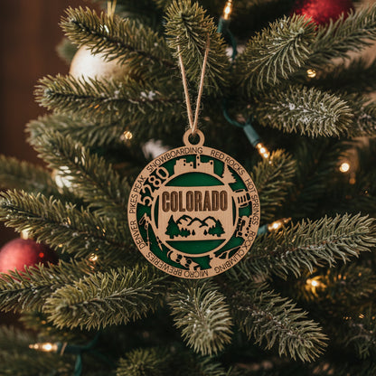 Shaka Brands Colorado Christmas Ornament