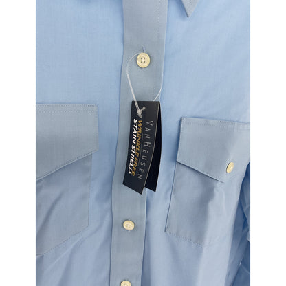 Van Heusen The Aviator Womens Button Up Size 10A-L/S