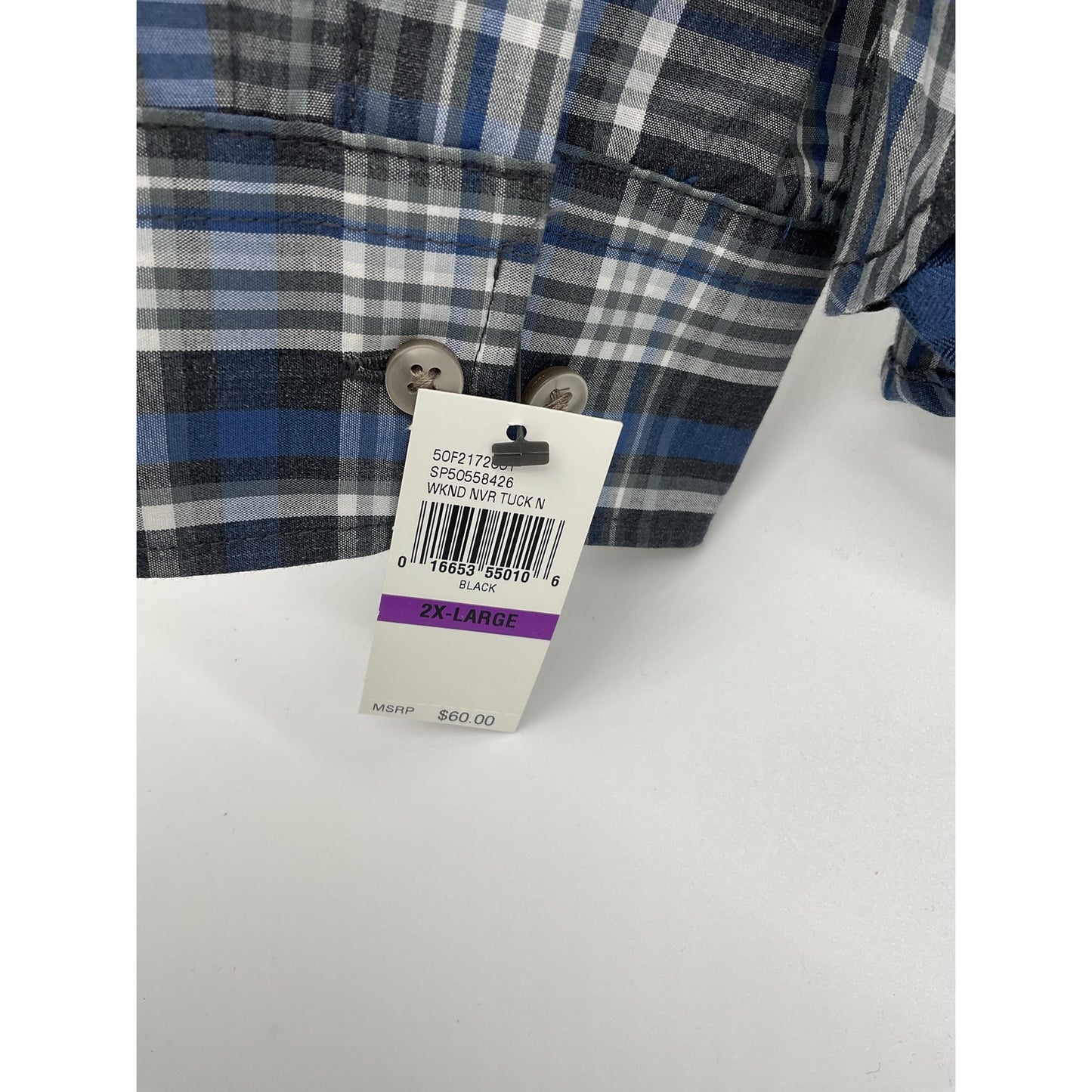 Van Heusen Never Tuck Long Sleeve Shirt – XXL