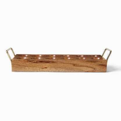 Thirty One Keepsake Egg Holder Natural Wood Acacia Easter Tray NWT