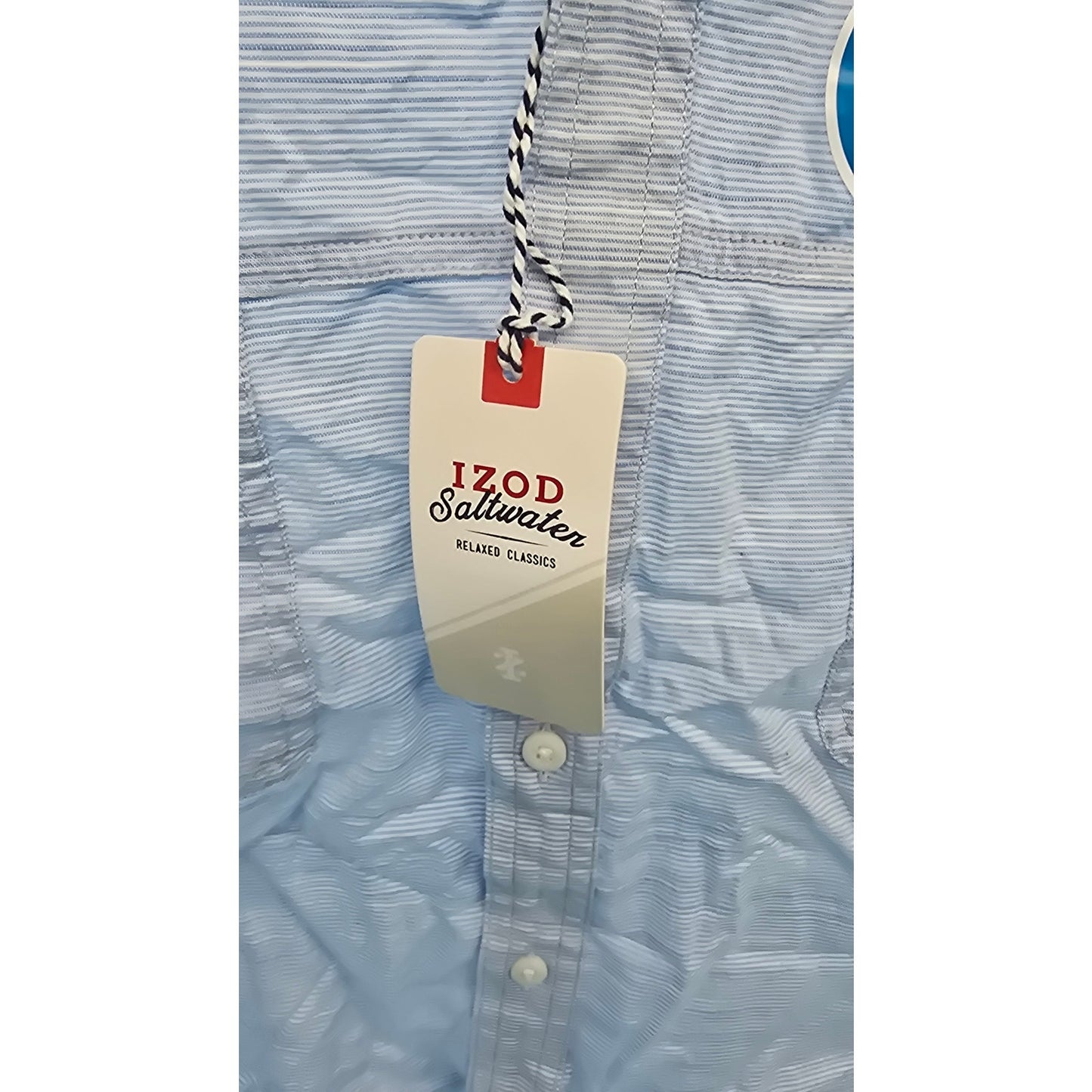 IZOD Saltwater Dockside Chambray Shirt Little Boy Blue XL