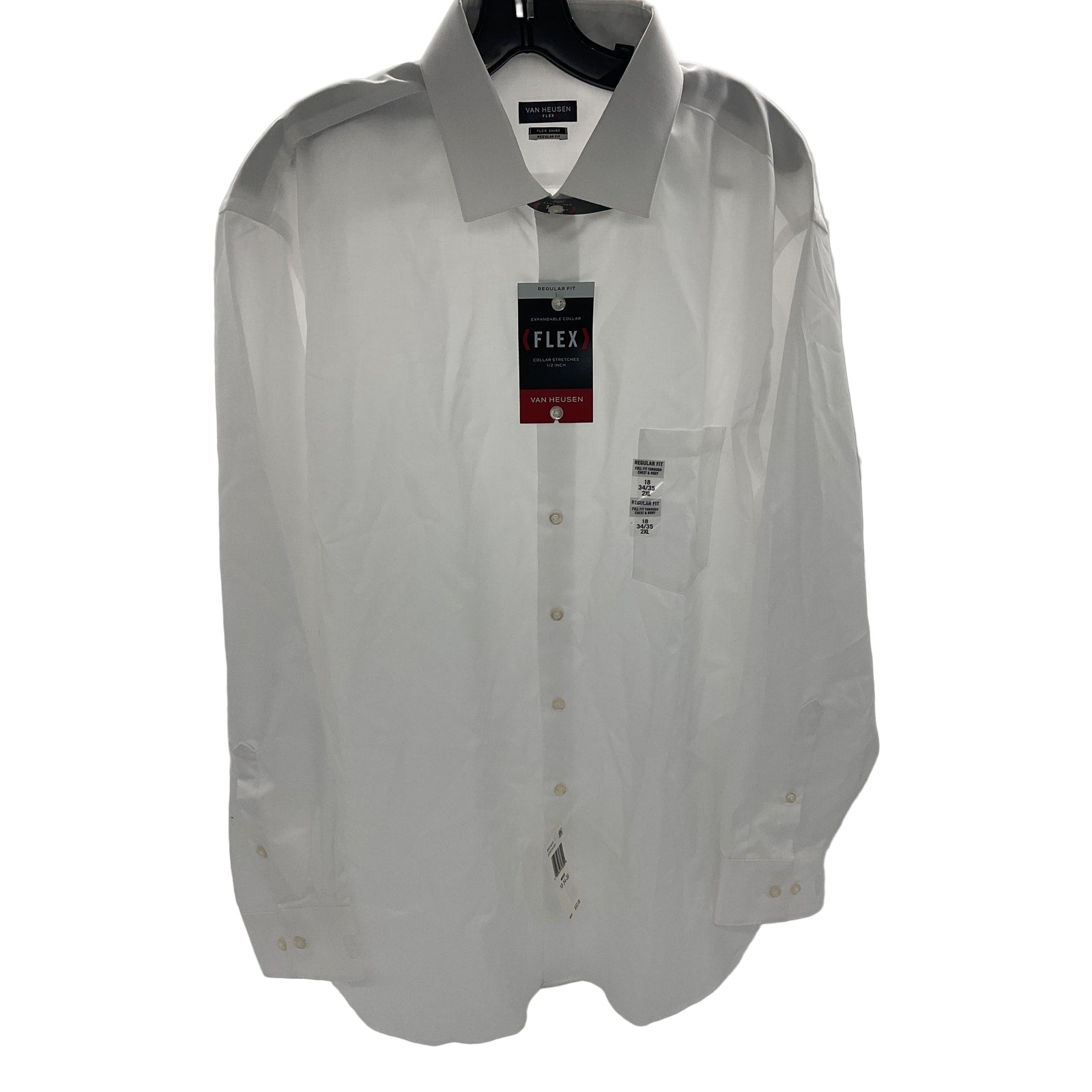 18 1 2 35 Dress Shirt Van Heusen Men's White FLEX Dress Shirt 2XL Ohana Underground 18 1 2 35 Dress Shirt Van Heusen Men's White FLEX Dress Shirt 2XL Ohana Underground