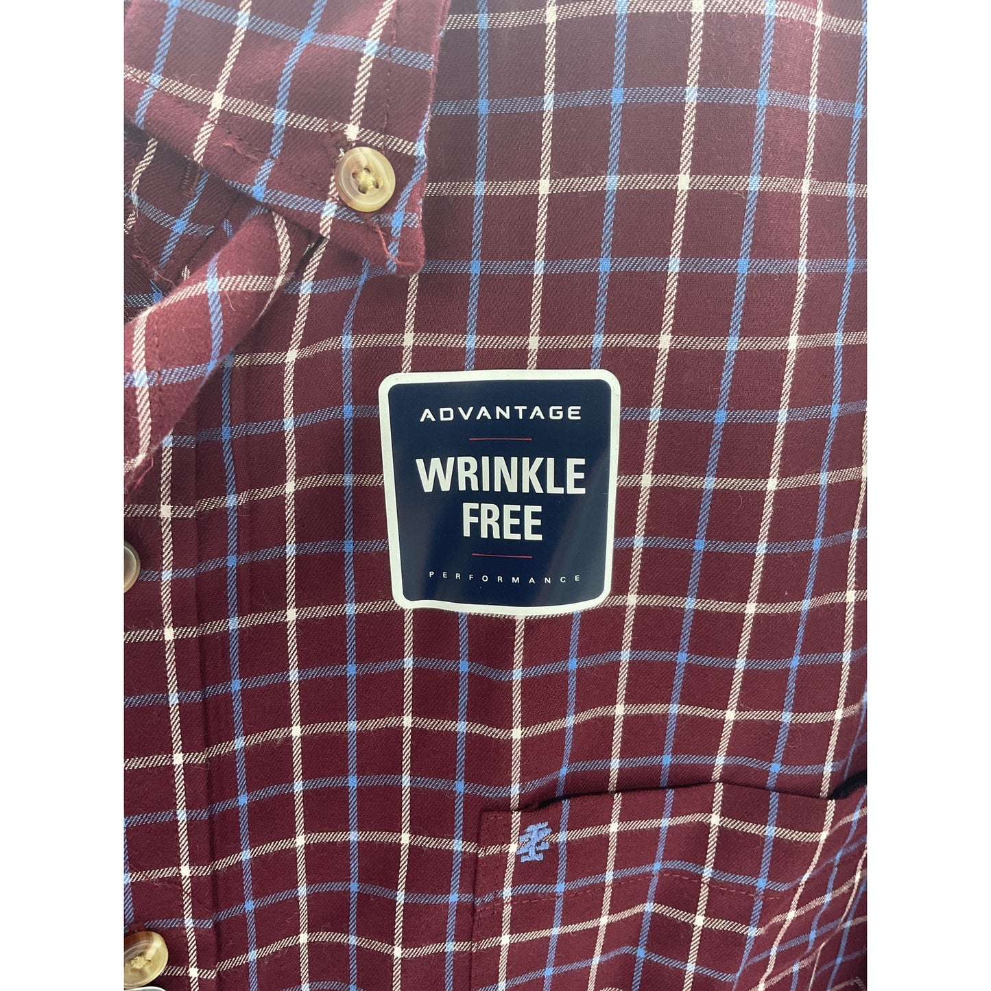 IZOD Advantage Wrinkle-Free Casual Button-Up Long Sleeve Shirt XXL