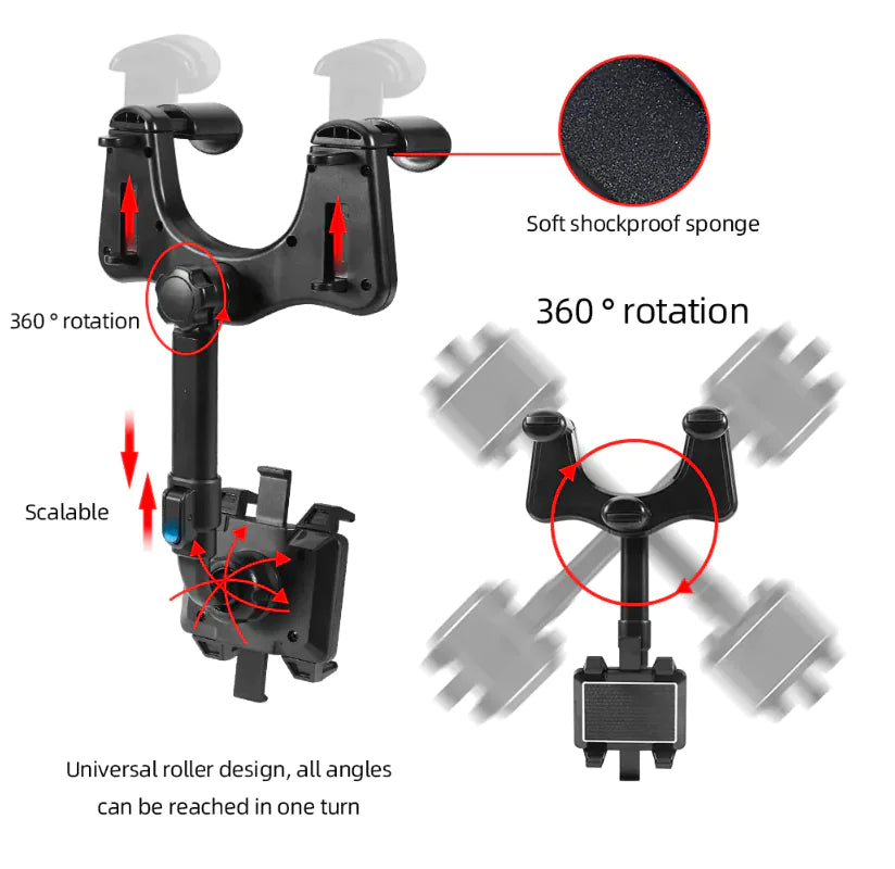 360 Degrees Rotatable Smart Phone Holder for Car Mount