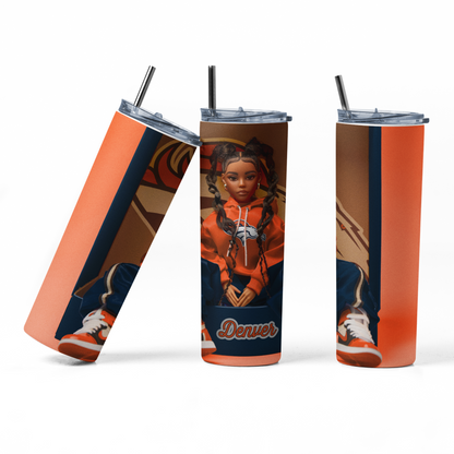 20oz Tumbler ~ Broncos Doll in Box