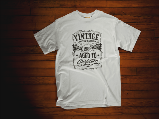 Vintage 1959 Aged to Perfection Crew Neck T-Shirt