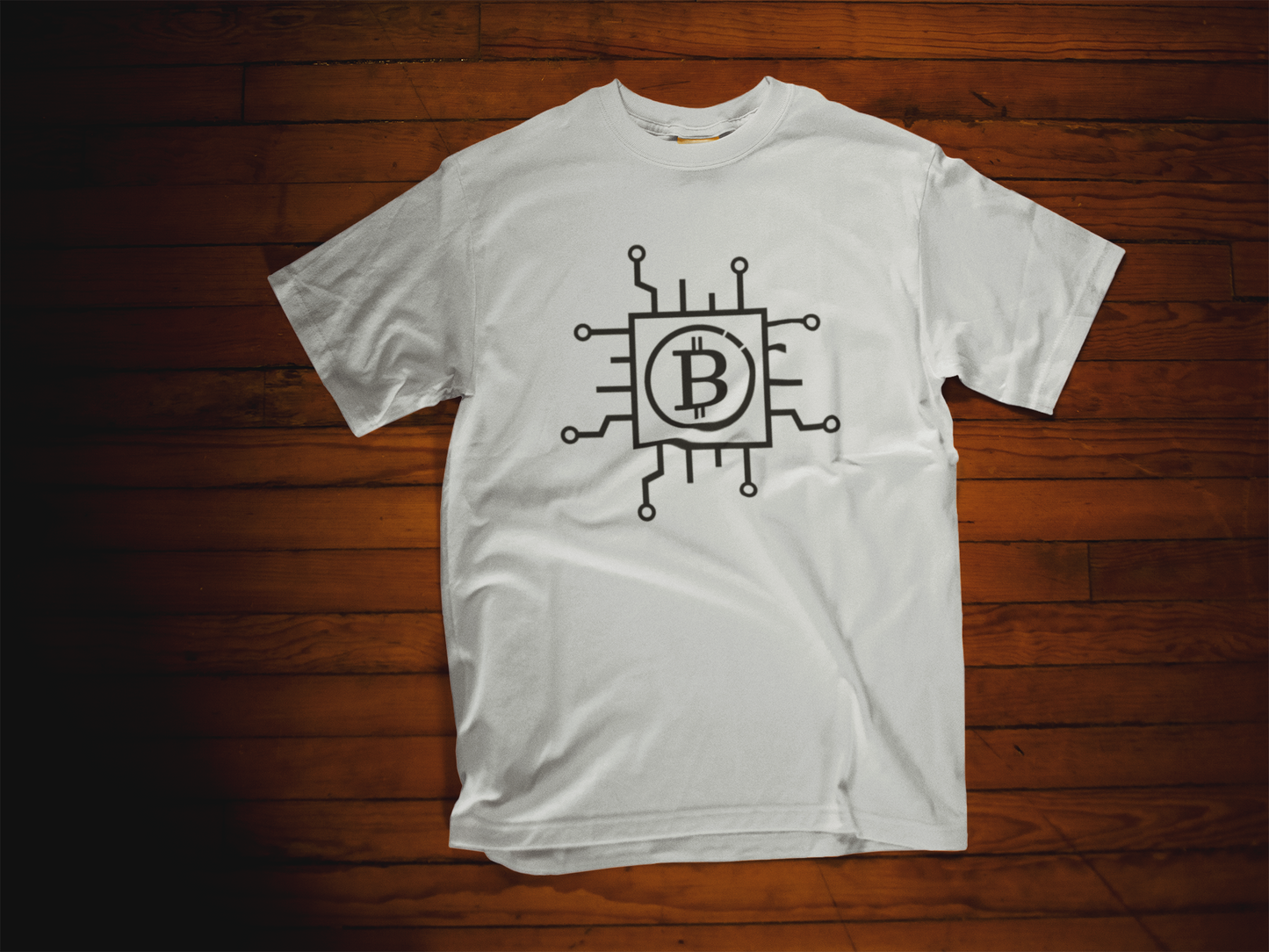 Bitcoin chip Crew Neck T-Shirt