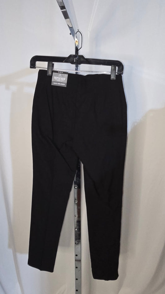 Van Heusen, Women's super stretch, pull on ankle Dress Pants - Black - Size 0 - NWT