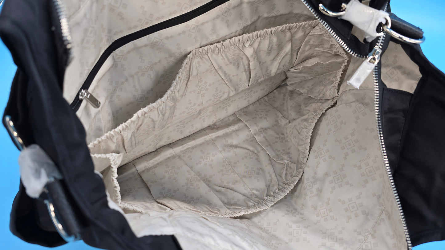 Interior view of All Weekend Tote with organizing pockets and zipper