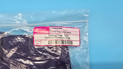 Thirty-One Around Town Tote – Posh Purple Pebble Faux Leather Shoulder Bag