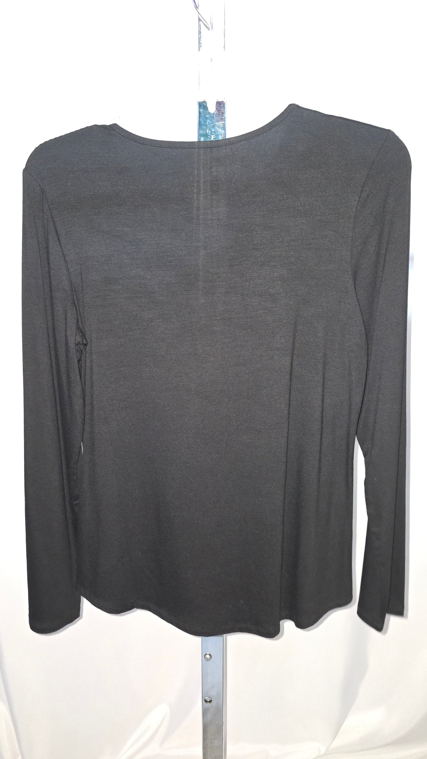 Chicos Women Black Long Sleeve Shirt - Size 0