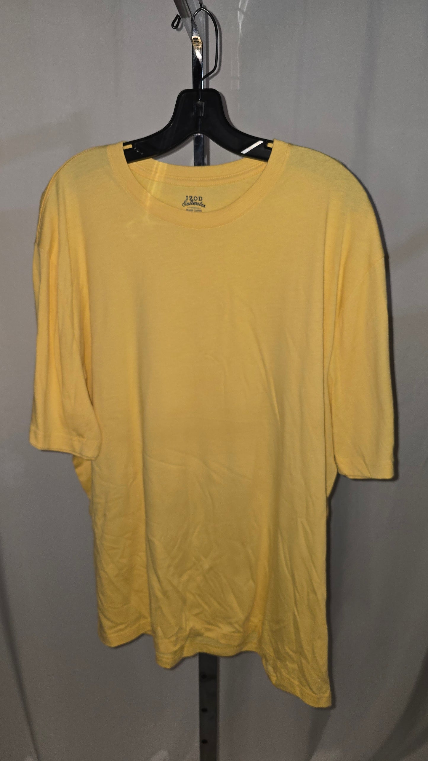 Izod saltwater relaxed classics t-shirt, light yellow, size XXL