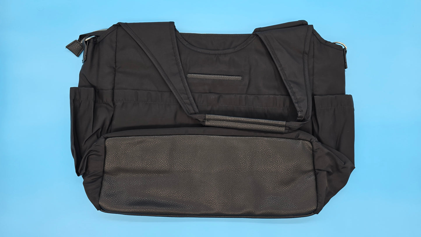 All Weekend Tote in Black Beauty, front view on white background.