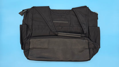 All Weekend Tote in Black Beauty, front view on white background.