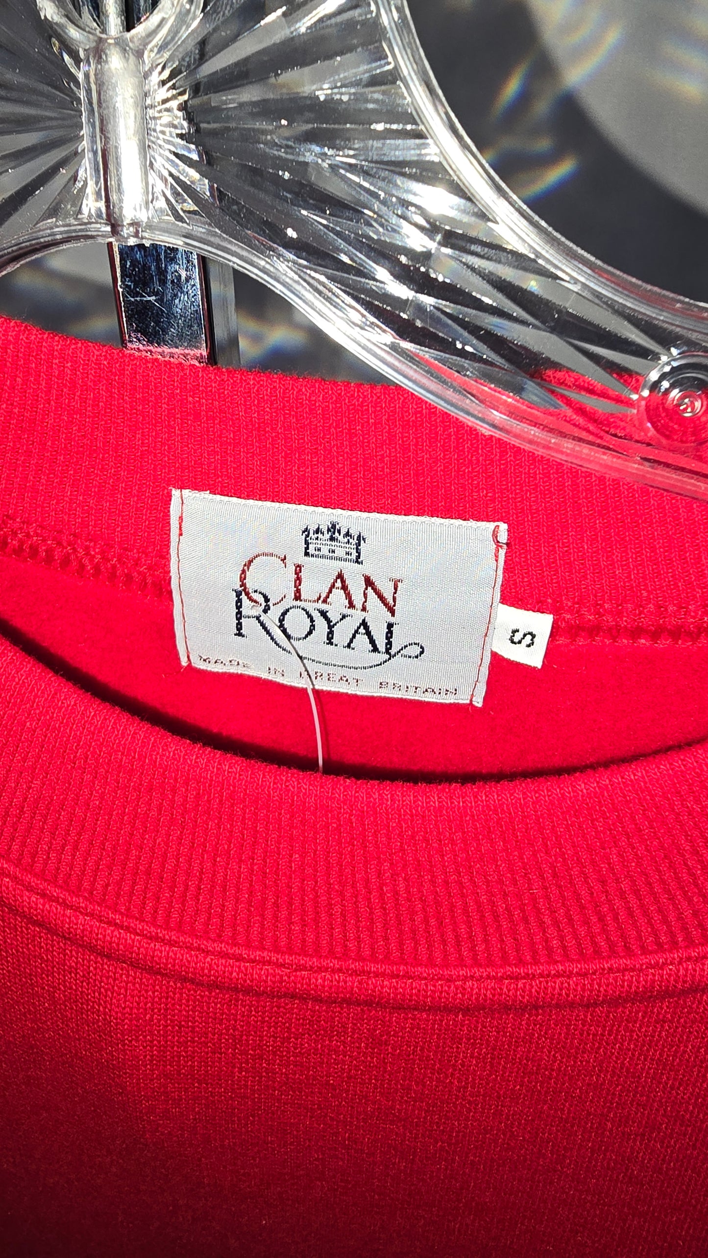 Clan Royal St. Andrews golf course Long Sleeve Sweater - Red - Size S - NWT