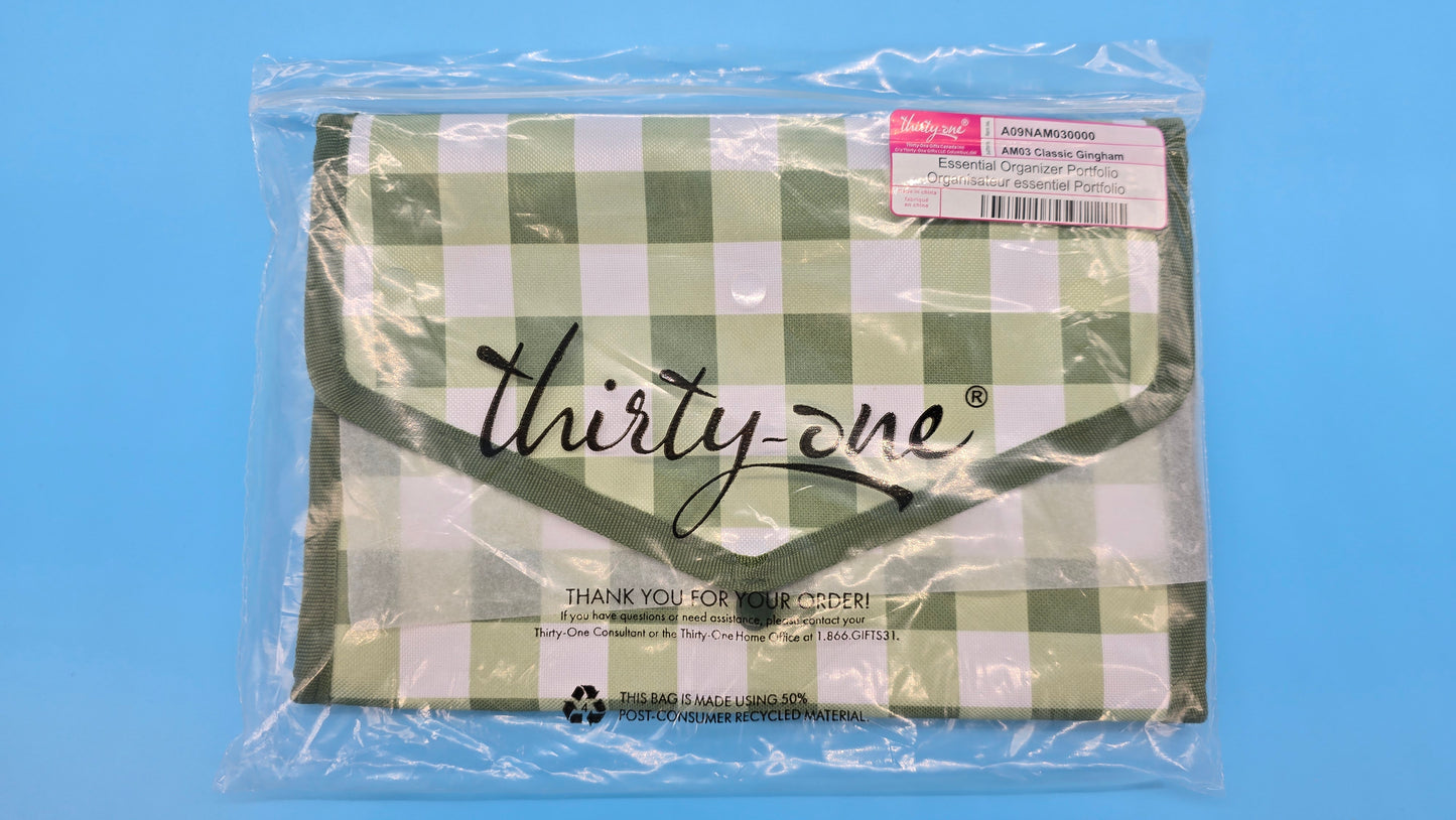 Thirty-One Gifts - Essential Organizer Portfolio - Classic Gingham