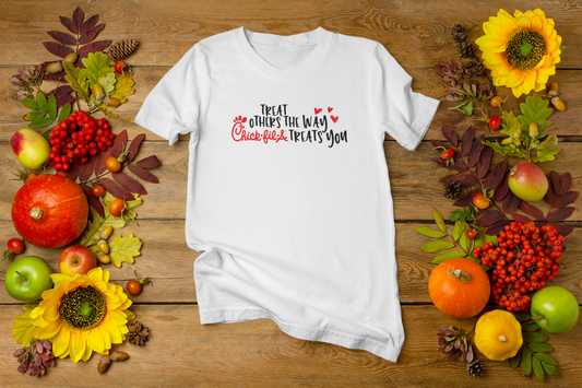 Treat Others the Way Chick-fil-a treats you Crew Neck T-Shirt
