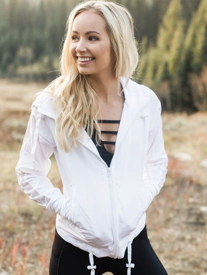 Zyia Active ~ White Bomber Jacket