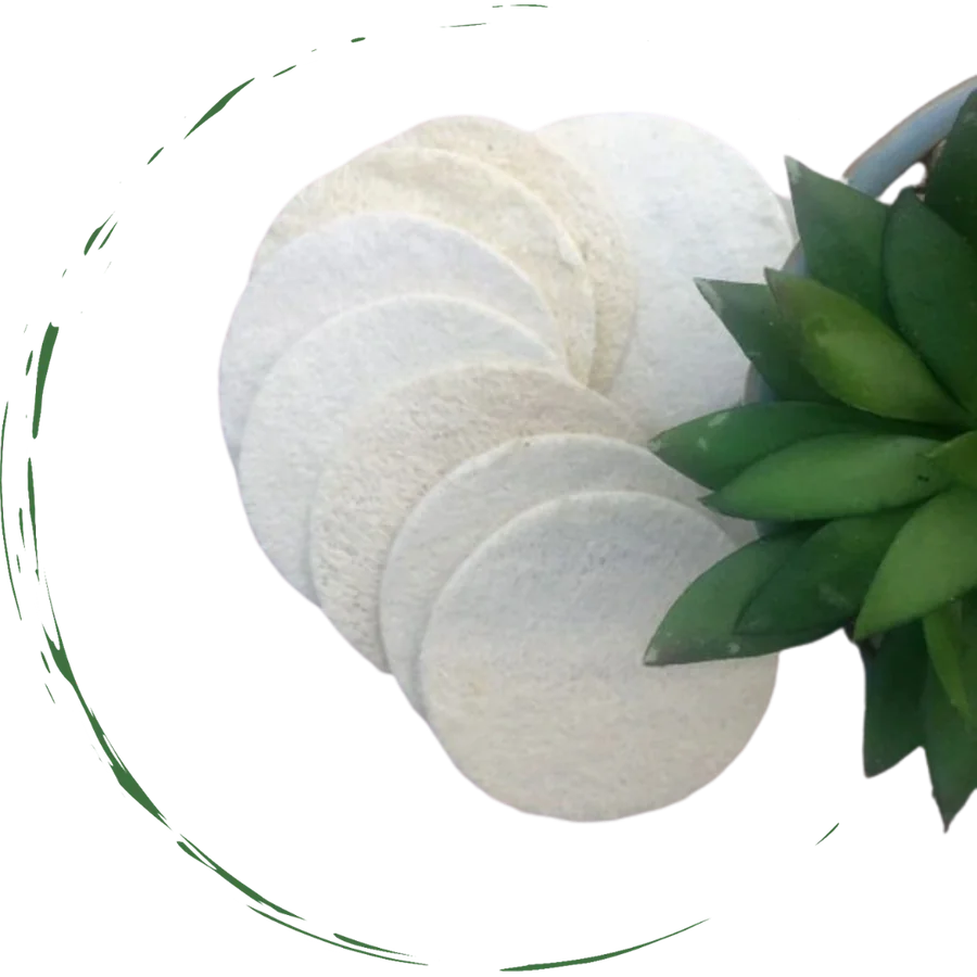 Natural Loofah Pads 5-pcs