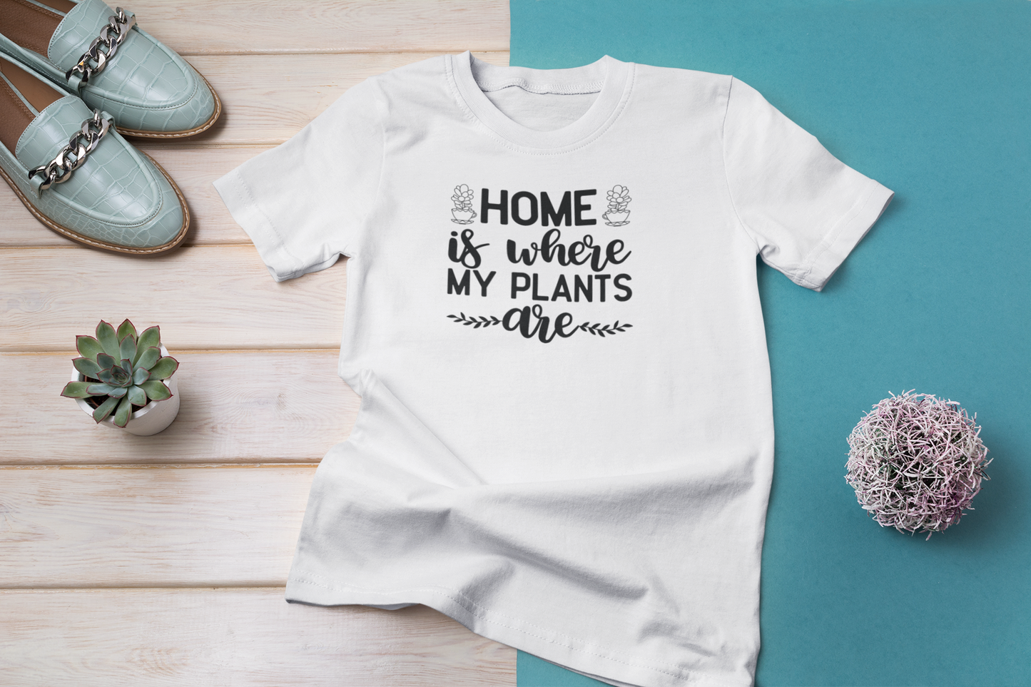 Home Is where My Plants Are Crew neck T-Shirt