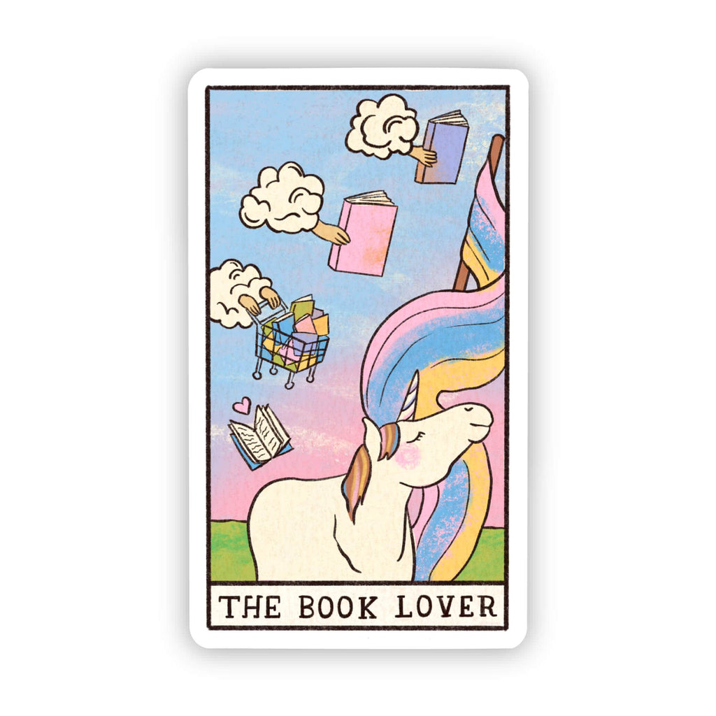 "The Book Lover" Tarot Card Sticker