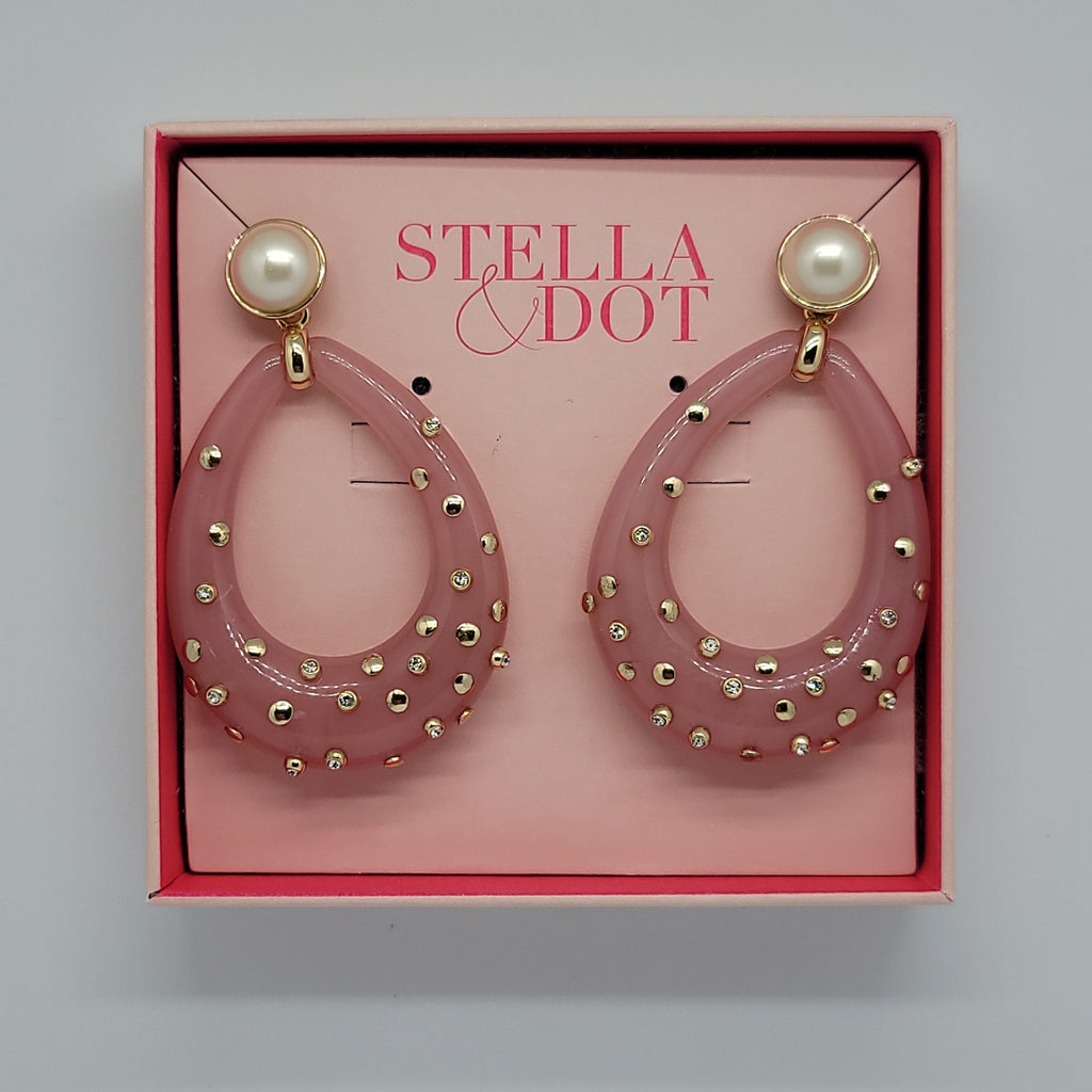 Bisou Teardrop Earrings, Blush - by Stella & Dot