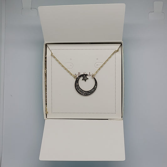 Pave crescent necklace by Stella & Dot