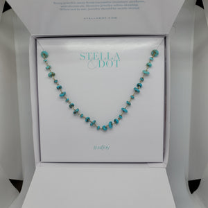 Modern Bohemian ombre layering necklace - turquoise - by Stella & Dot