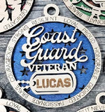 Customizable Coast Guard/Military Ornament