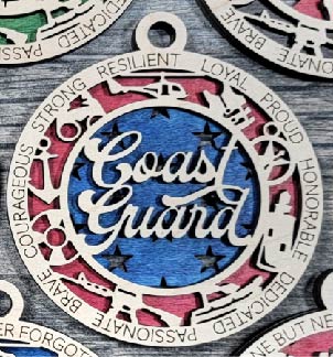 Customizable Coast Guard/Military Ornament