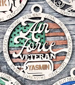 Customizable Air Force/Military Ornament