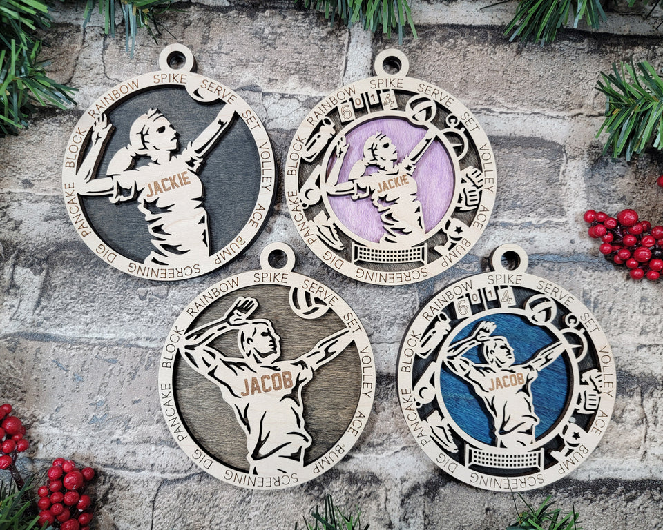 Customizable Volleyball Ornament