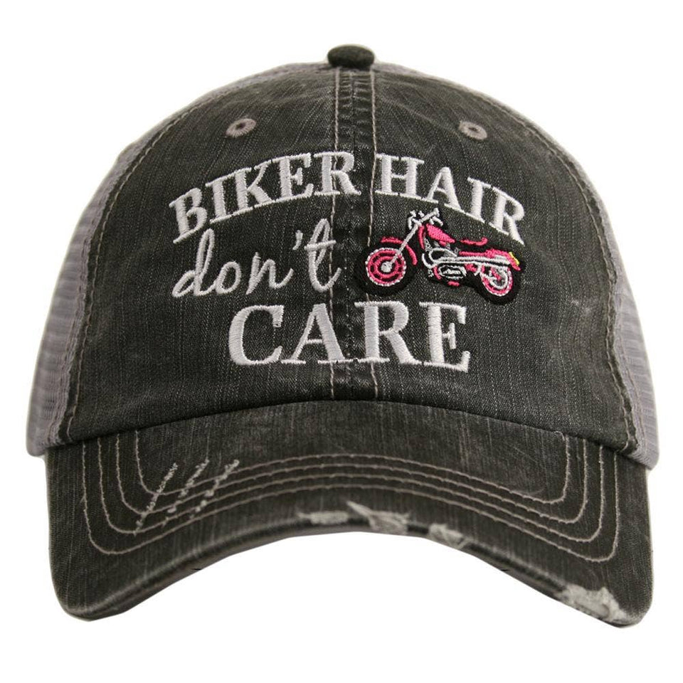 Biker Hair Don't Care Trucker Hats
