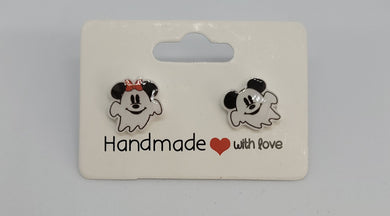 Mickey & Minnie ghost earrings