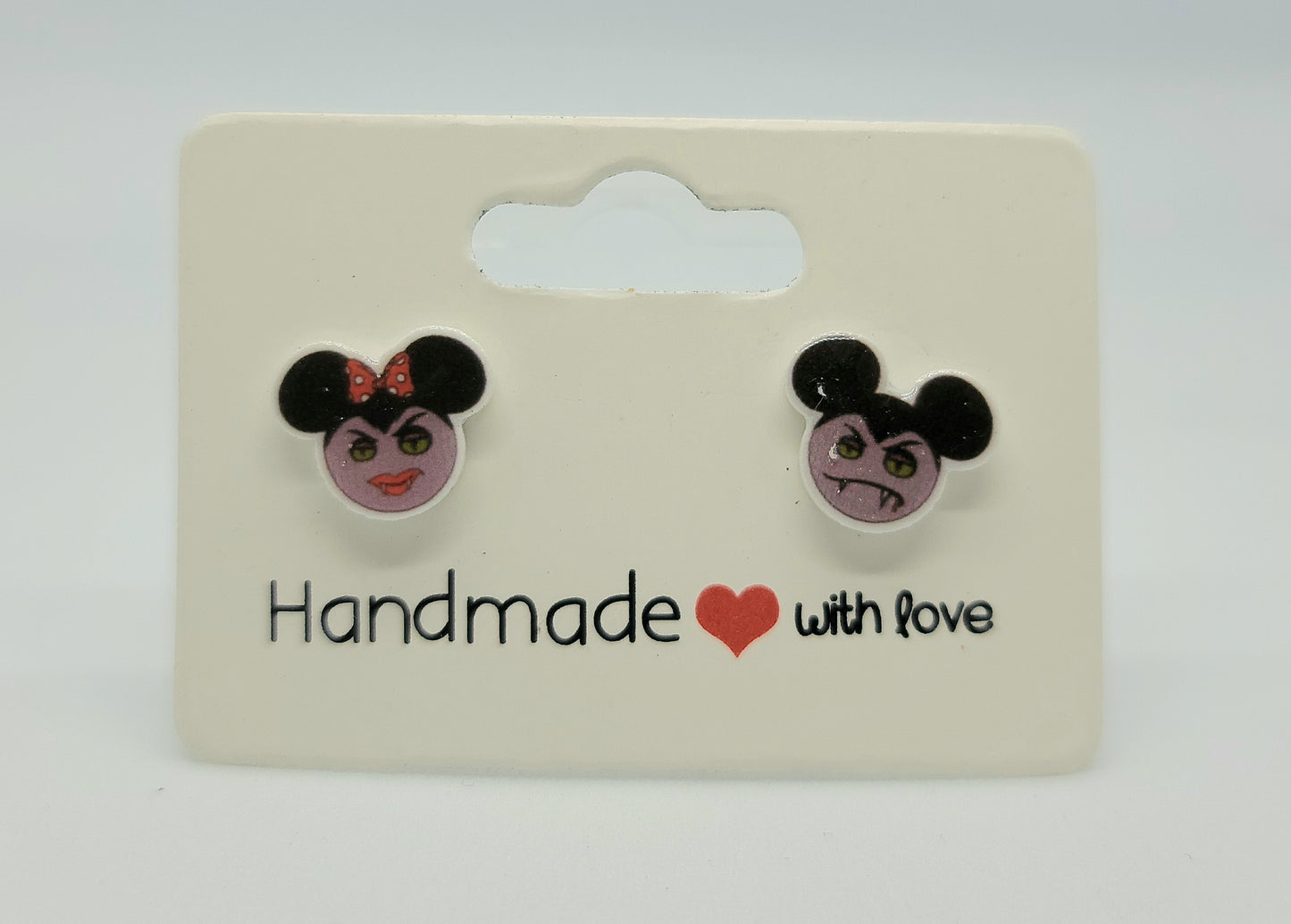 Mickey & Minnie Vampire earrings