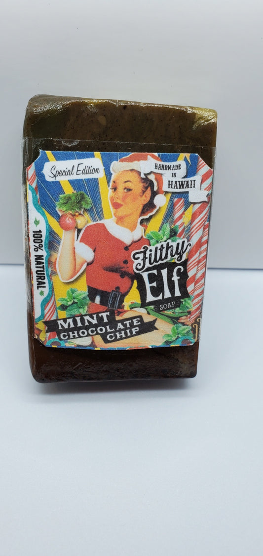 Filthy Farmgirl ~ Soap *Filthy Elf* Mint Chocolate Chip ~ Small Bar (2 oz)