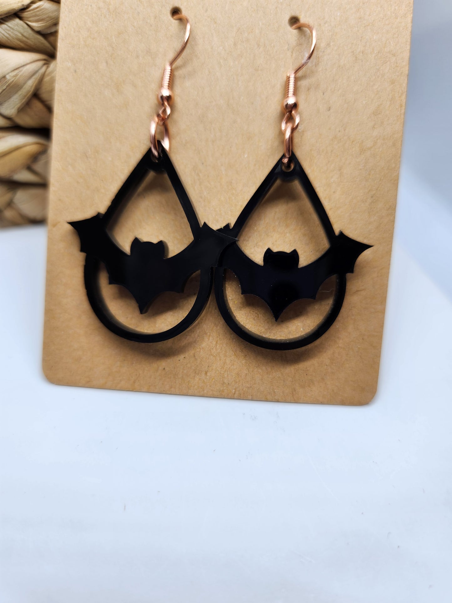 Halloween Earrings *Bats* Teardrop Design