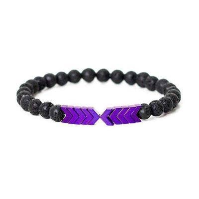 Lava Bead Arrow Bracelets Purple