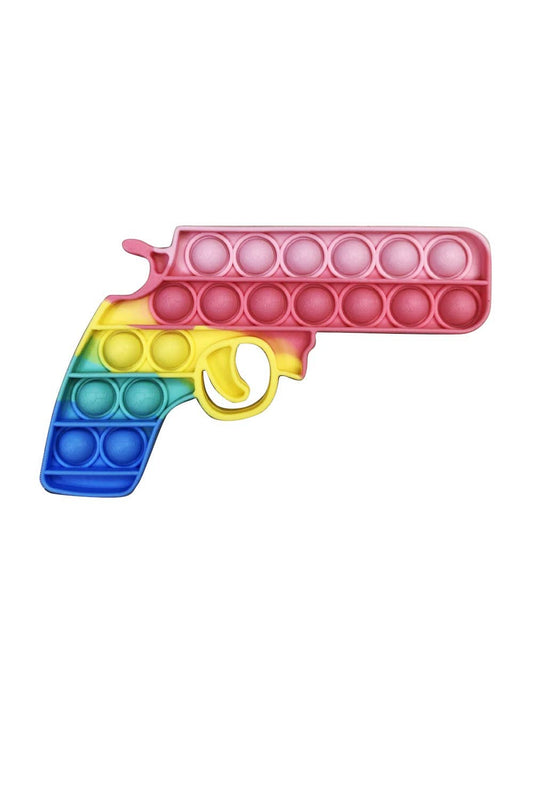 Rainbow Gun Shape Bubble Push Pop Sensory Fidget Toy
