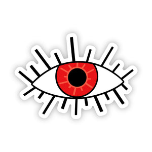Courage Red Evil Eye Sticker