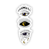Abstract Evil Eye Sticker - Black and Gold