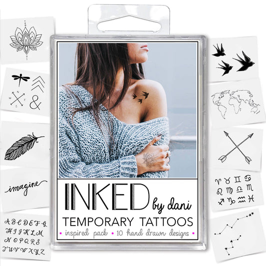 Inspired  Temporary Tattoo Pack