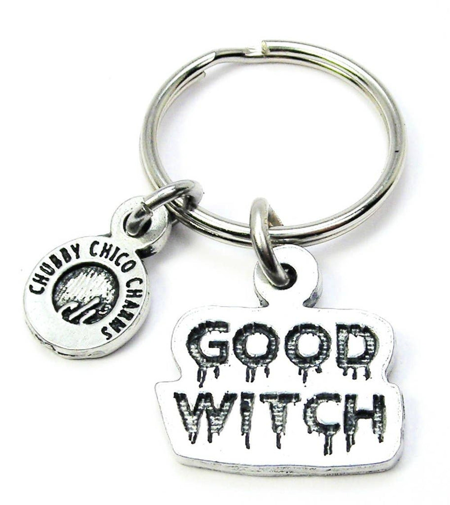 Good Witch Key Chain Wiccan Pagan Witchcraft White Witch