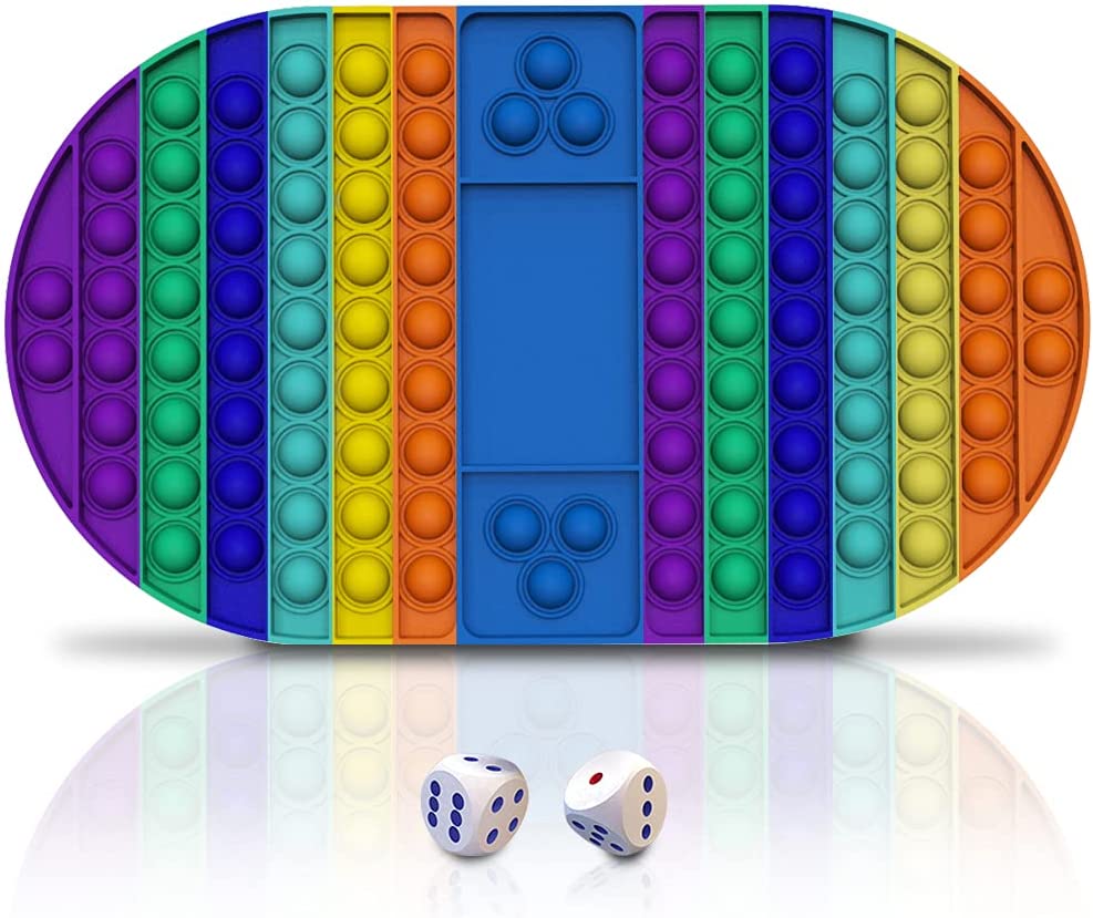 Jumbo Game Board Rainbow Push Bubble Popper Fidget Toy