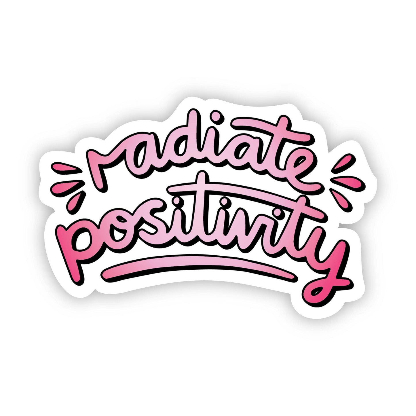 Radiate Positivity Pink Aesthetic Sticker